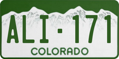 CO license plate ALI171