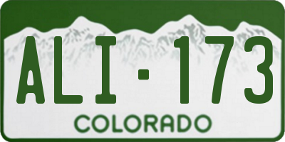 CO license plate ALI173