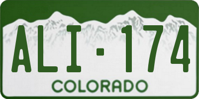 CO license plate ALI174