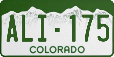 CO license plate ALI175