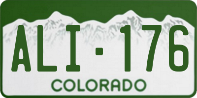 CO license plate ALI176