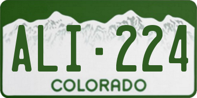 CO license plate ALI224
