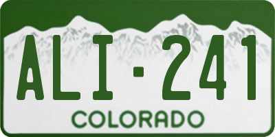 CO license plate ALI241