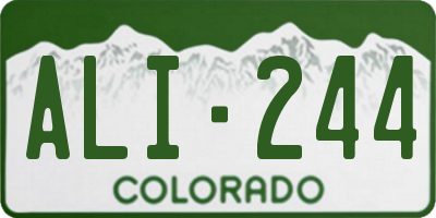 CO license plate ALI244