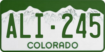 CO license plate ALI245