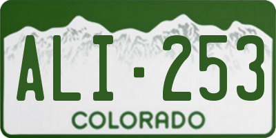 CO license plate ALI253