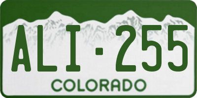 CO license plate ALI255