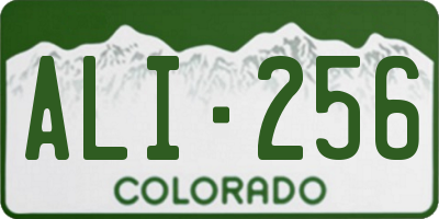 CO license plate ALI256