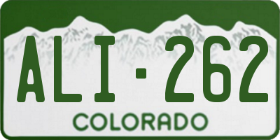 CO license plate ALI262