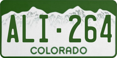 CO license plate ALI264