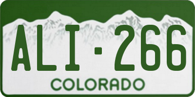 CO license plate ALI266