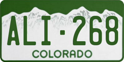 CO license plate ALI268