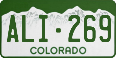 CO license plate ALI269