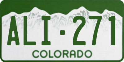 CO license plate ALI271