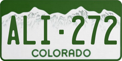 CO license plate ALI272