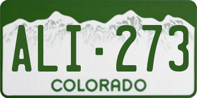 CO license plate ALI273