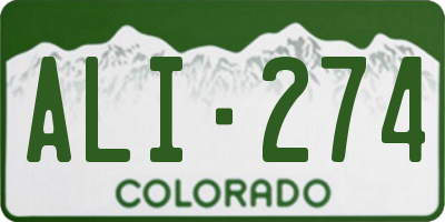 CO license plate ALI274