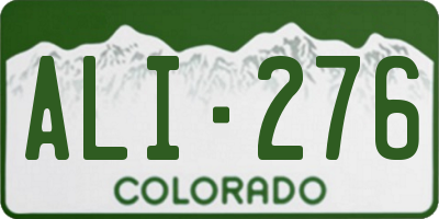 CO license plate ALI276