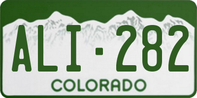 CO license plate ALI282