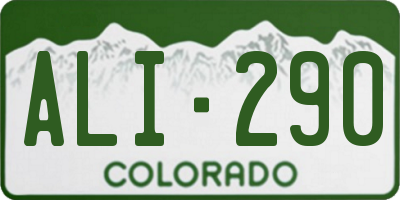CO license plate ALI290