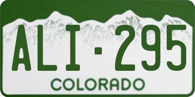 CO license plate ALI295
