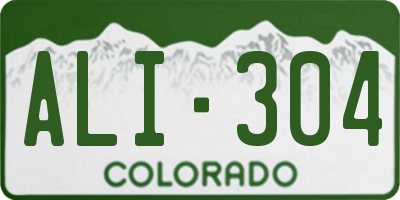 CO license plate ALI304