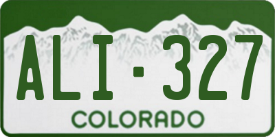 CO license plate ALI327