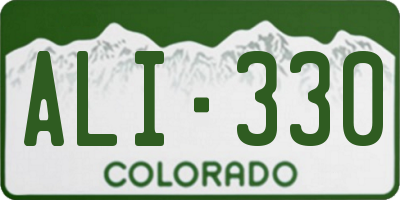 CO license plate ALI330
