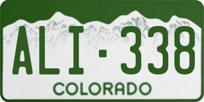 CO license plate ALI338