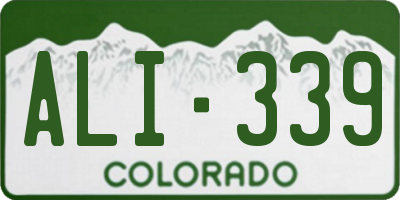 CO license plate ALI339