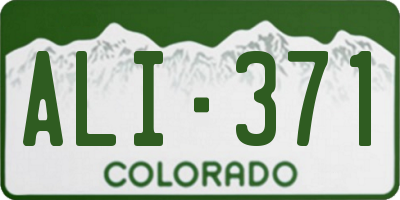 CO license plate ALI371