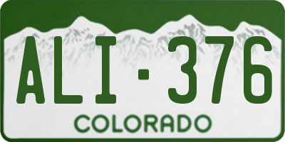 CO license plate ALI376