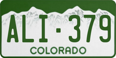 CO license plate ALI379