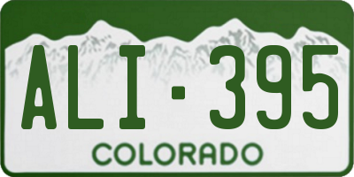 CO license plate ALI395
