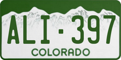 CO license plate ALI397