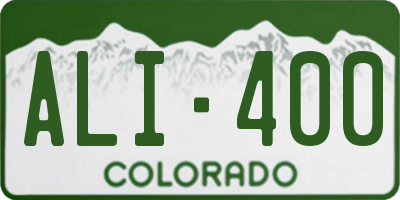 CO license plate ALI400