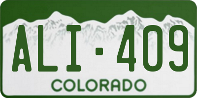 CO license plate ALI409