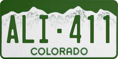 CO license plate ALI411