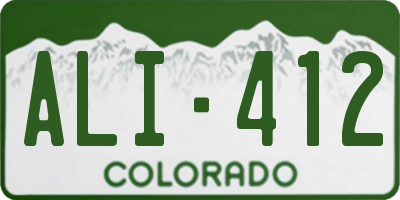 CO license plate ALI412