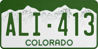 CO license plate ALI413