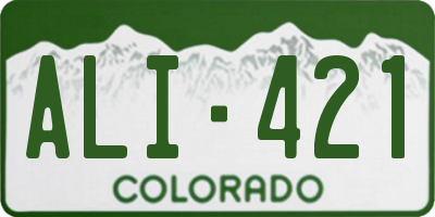 CO license plate ALI421