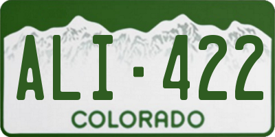 CO license plate ALI422