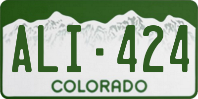 CO license plate ALI424