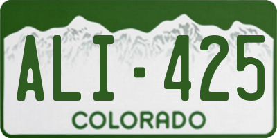 CO license plate ALI425