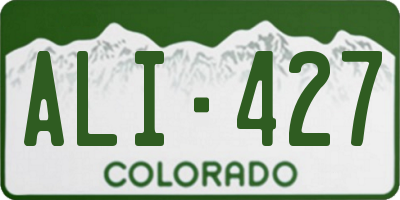 CO license plate ALI427