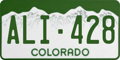 CO license plate ALI428