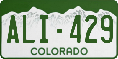 CO license plate ALI429