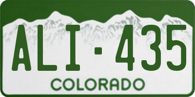 CO license plate ALI435
