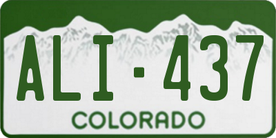 CO license plate ALI437