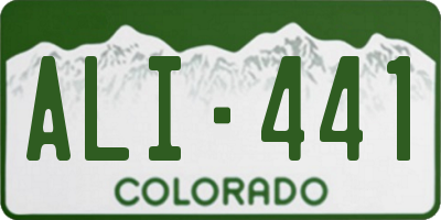 CO license plate ALI441